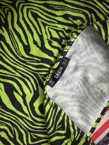 Neon Zebra Print Top