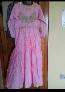 Pink Embellished Anarkali Dress