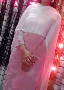 Georgette Chikankari Gharara Set
