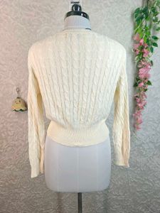 Cream Cable Knit Sweater