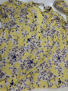 Yellow Floral Printed blouse