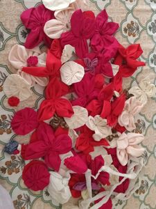 Handmade Fabric Flowers for embellishing dress etc
