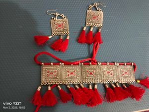 oxidize and thread jewellery set