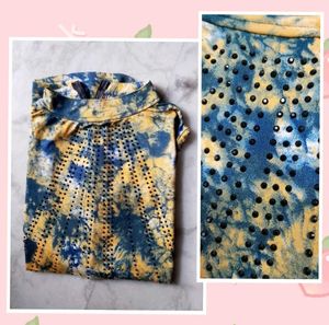 Tie-Dye Cold Shoulder Top