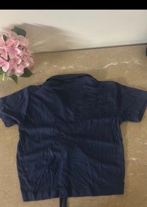 Navy Blue cinched Top