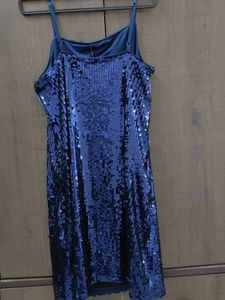 Sparkling Blue Sequin Mini Dress