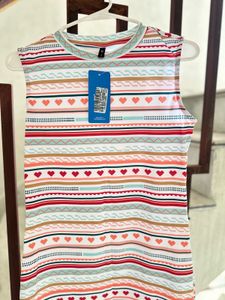 Completely New Striped Sleeveless Dres