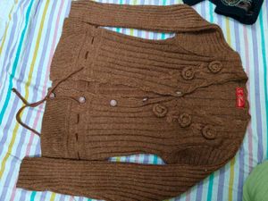 Brown Knitted Cardigan