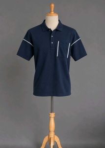 old money classic Men's Navy Blue Polo Shirt