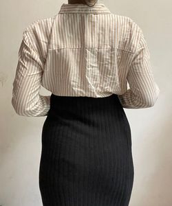 Chic Striped Button-Up Shirt