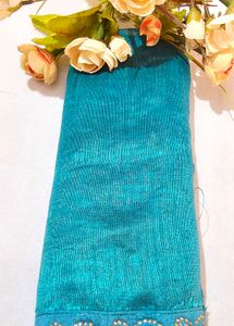 Aqua Blue Peacock Saree