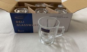 🆕DELISOGA Deli Glassware Tea/Coffee Cup Set of 6
