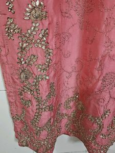 Elegant Pink Party Wear Umbrella Palazzo Suit