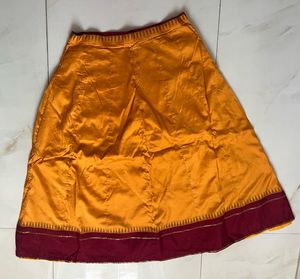 Mustard Red Ethnic Skirt with Dupatta