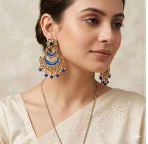 Designer Blue Stone Earrings