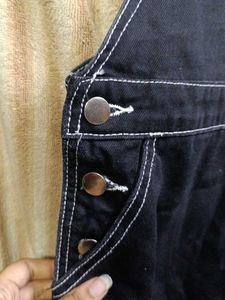 Dark Denim Short Overalls