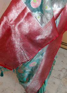 organza 🔥 beautiful 🤩 saree with blouse