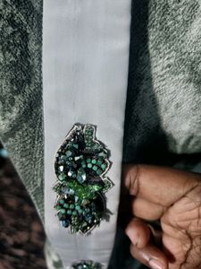 Maxi Dress With Stone Work Buttons