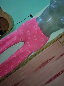 Cute Pink Heart Leggings