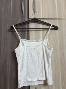 40 H&amp;M LACE TRIMMED SLIP TOP