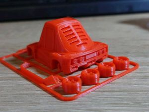 Tooned Ferrari F40 Kit Card 3D Printed