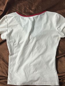 Cute White Top with Red Trim