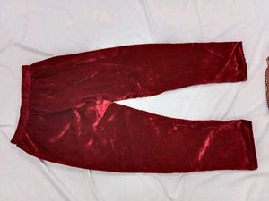 Red Velvet Embroidered Salwar Suit