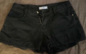 Black Denim Shorts
