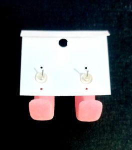 Chic Pink Velvet Hoop Earrings