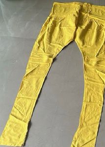 Bright Yellow Cotton Chudidar