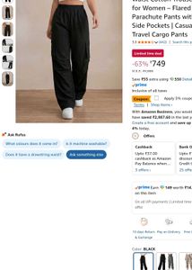 🆕🖤BRAND NEW Black Cargo Pants for Women