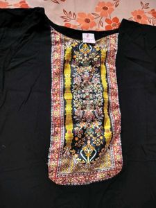 Beautiful Printed Black Kurta with work 🔥💕🖤