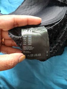 Brown Lace wired padded Bralette 32 c