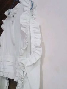 Stylish White Ruffle Top
