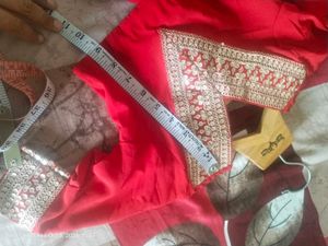Vibrant Red Lehenga Skirt