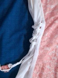 Elegant Pink &amp; White Kurti