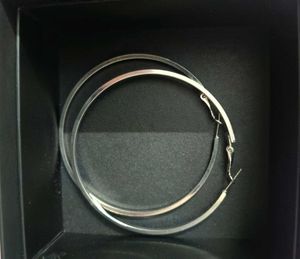 Large Silver Hoop Earrings