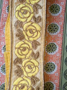 Yellow Top And Skirt With Belt