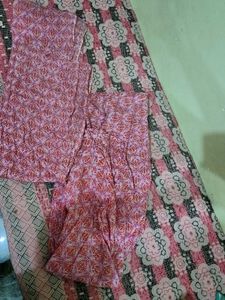 Pink Printed pant and dupatta