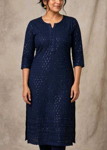 Sparkling Navy Blue Kurta