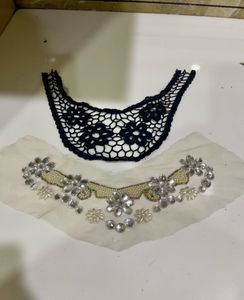 Embellished Lace Collar Applique