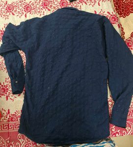 combo offer Men's Teal Textured Button-Up Shirt