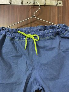Comfortable Blue Drawstring Pants with free tee