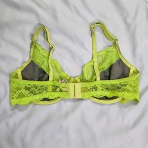 Neon Green Lace Bra