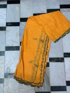 Vibrant Yellow Floral Kurti salwar and dupatta