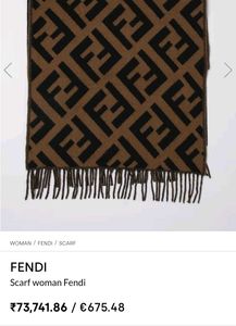 FENDI original monogram scarf/stole