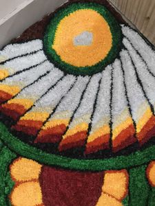Handmade Floral corner  rangoli