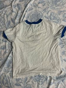 White "Positive State" Ringer Tee