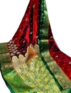 Banarsi Satin Silk With Embroidery Work Saree