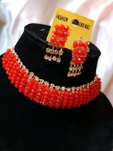 Red Sparkle Cute Necklace